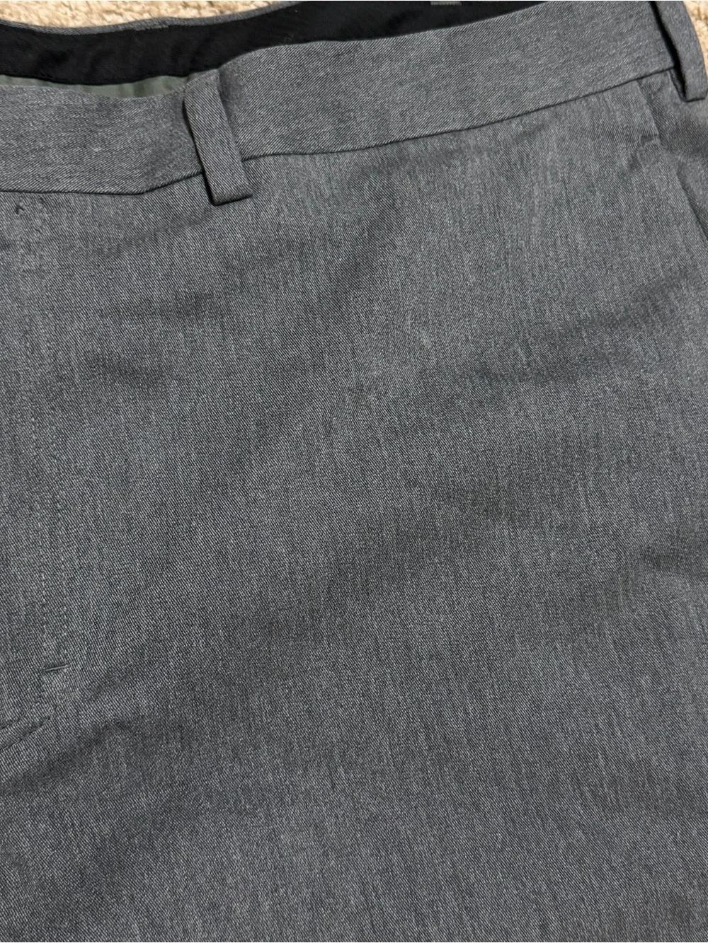 LL Bean Pants Men 42x34Gray Chino Flat Front Business Casual Standard Fit 292258